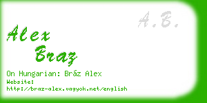 alex braz business card